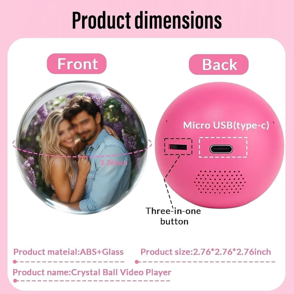 Eternal Echoes – Personalized Photo Crystal Bluetooth Speaker